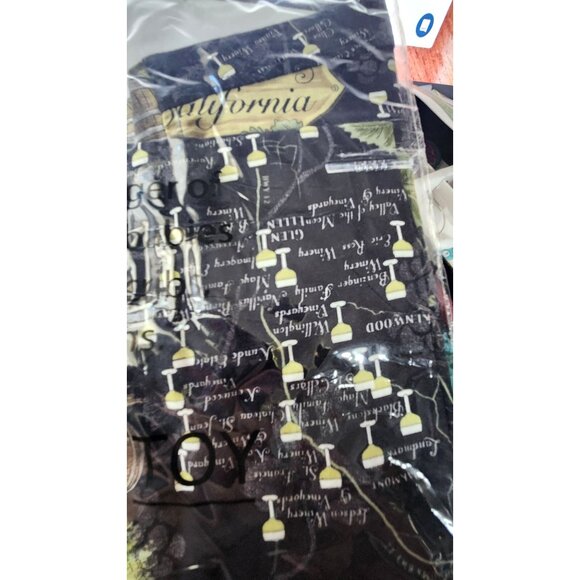 David Carey Size L Vintage Sonoma Valley Winery Map Print Button-Up Shirt 100% C - Picture 1 of 7